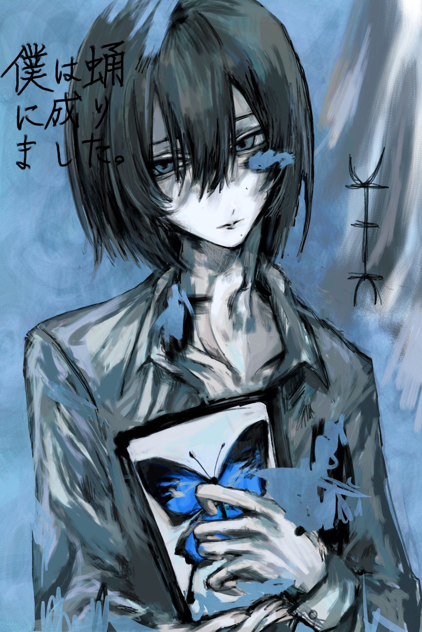 原画 左手で描いた黒豹 #127 ブルーロックより千切豹馬彫りました🐆 ・ 1個前のとどっち彫