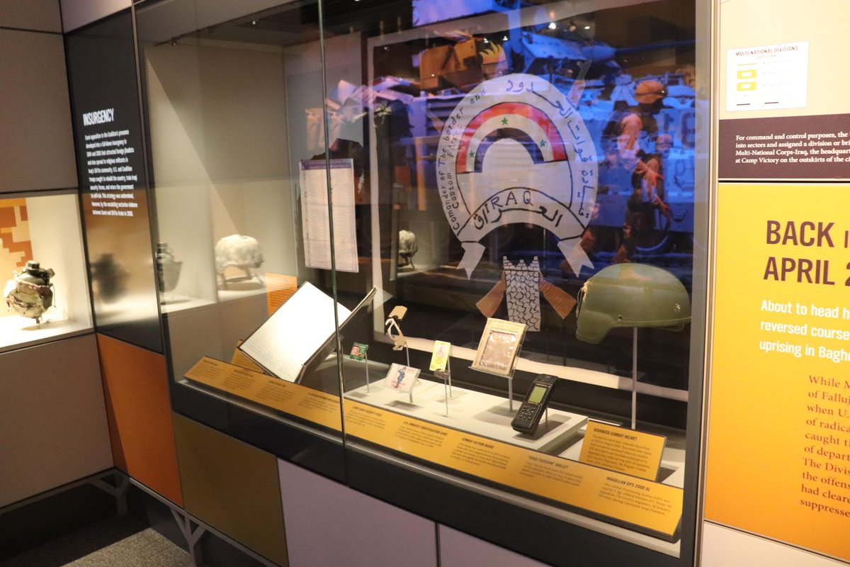 USArmyMuseum's tweet image. Accurate positioning can save lives in combat. @USArmy Soldier Staff Sgt. Dillard Johnson used this Magellan 2000XL, an off-the-shelf GPS device, during #OperationIraqiFreedom when military gear was scarce. See it in action-worn condition: thenmusa.org/exhibit/changi… #Army250
