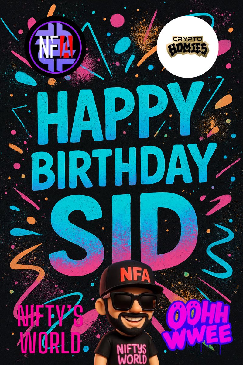 Non-Fungible Art Inc (@nfa_inc) on Twitter photo GM from NFA 🌞
HUGE SHOUTOUT to our fearless leader <a href="/SidneyRichlin/">Nifty Vicious</a> on his birthday today! 🎉
The man behind the vision, the patents, and the 🔥 moves pushing Web3 + AR forward.
👇Drop some love for the boss below
Happy Birthday, Sid! 🥂💥 GM from NFA 🌞
HUGE SHOUTOUT to our fearless leader <a href="/SidneyRichlin/">Nifty Vicious</a> on his birthday today! 🎉
The man behind the vision, the patents, and the 🔥 moves pushing Web3 + AR forward.
👇Drop some love for the boss below
Happy Birthday, Sid! 🥂💥