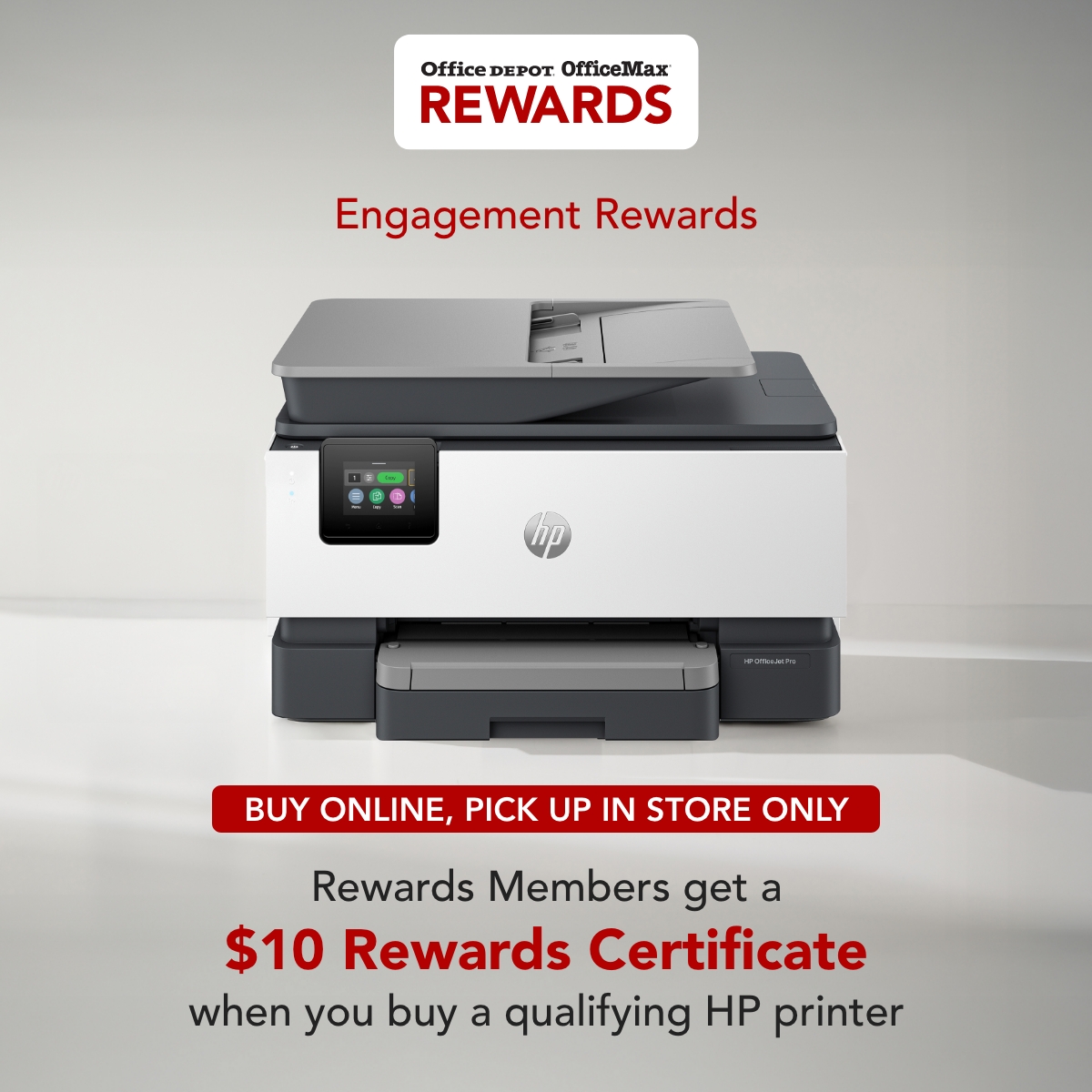 Calling all Rewards Members! 📣 Get a $10 Rewards Certificate when you buy a qualifying HP printer online and pick up in store. 🖨️ Don’t miss this limited-time deal! bit.ly/46Bpgp8 Ends 7/19/25