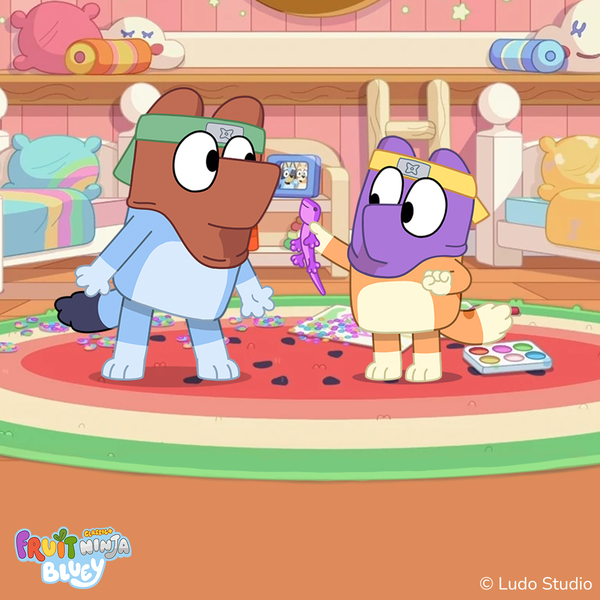The Bluey Sticky Gecko Event is live in Bluey x Fruit Ninja Classic+!

Let's play! halfbrick.link/SM_X_BxFNC

Grab your free Apple Arcade code here: halfbrick.com/applearcade/bl…

*Only valid for the US, Canada, and Japan - more countries added in the following weeks!