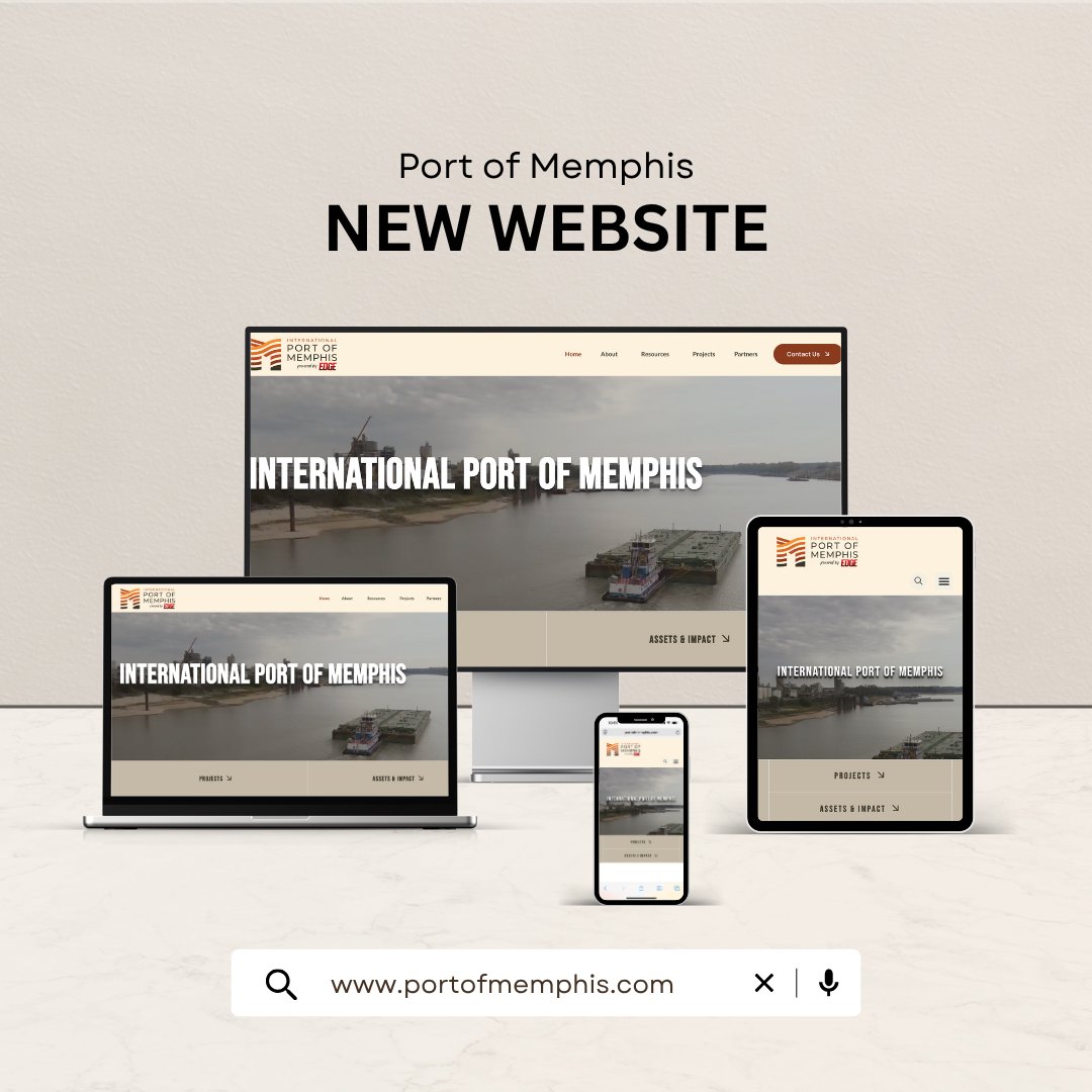 Have you seen the new Port of Memphis website that was launched this year?

Fresh look. Clearer navigation. Same critical mission: connecting Memphis to the world.

#EDGEMemphis #PoweringProgressThroughPartnerships
#MemphisTN #MemphisEraofYes #EconomicDevelopment