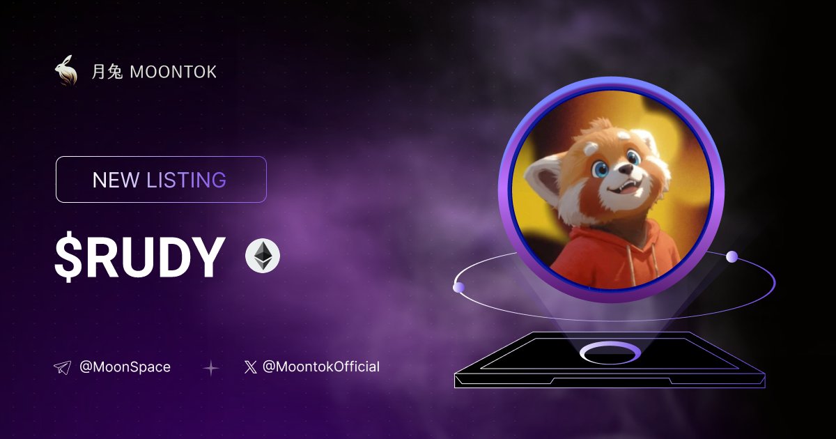 Moontok Listing Alert (@moontoklisting) on Twitter photo ⚡ 月兔雷霆 - Moontok Xpress
Rudy ( $RUDY )
moontok.io/coins/rudy-1
0x0449a273921C1038cE0035825fbcee0aAeA5c835
LIQ: $32,525 | MC: $103,486
#altcoin #memecoins <a href="/cb_doge/">DogeDesigner</a> @moontokofficial ⚡ 月兔雷霆 - Moontok Xpress
Rudy ( $RUDY )
moontok.io/coins/rudy-1
0x0449a273921C1038cE0035825fbcee0aAeA5c835
LIQ: $32,525 | MC: $103,486
#altcoin #memecoins <a href="/cb_doge/">DogeDesigner</a> @moontokofficial