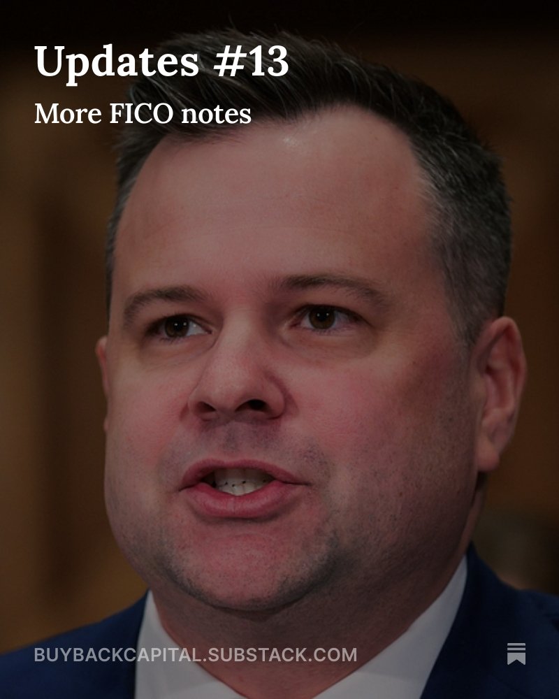 Larryjamieson_'s tweet image. The gift that keeps on giving - The FHFA Director and $FICO.
Notes on recent events: