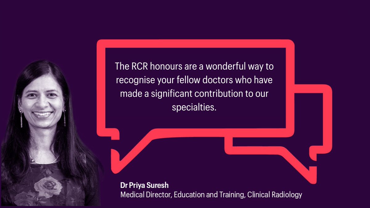RCRadiologists's tweet image. Don’t miss the chance to celebrate an exceptional colleague!
Nominate them in recognition of their contribution to the RCR and our specialties:
▶️Gold Medal
▶️Honorary Fellowship
▶️Honorary Membership
▶️The Exceptional Contribution Award
Find out more: rcr.ac.uk/career-develop…
