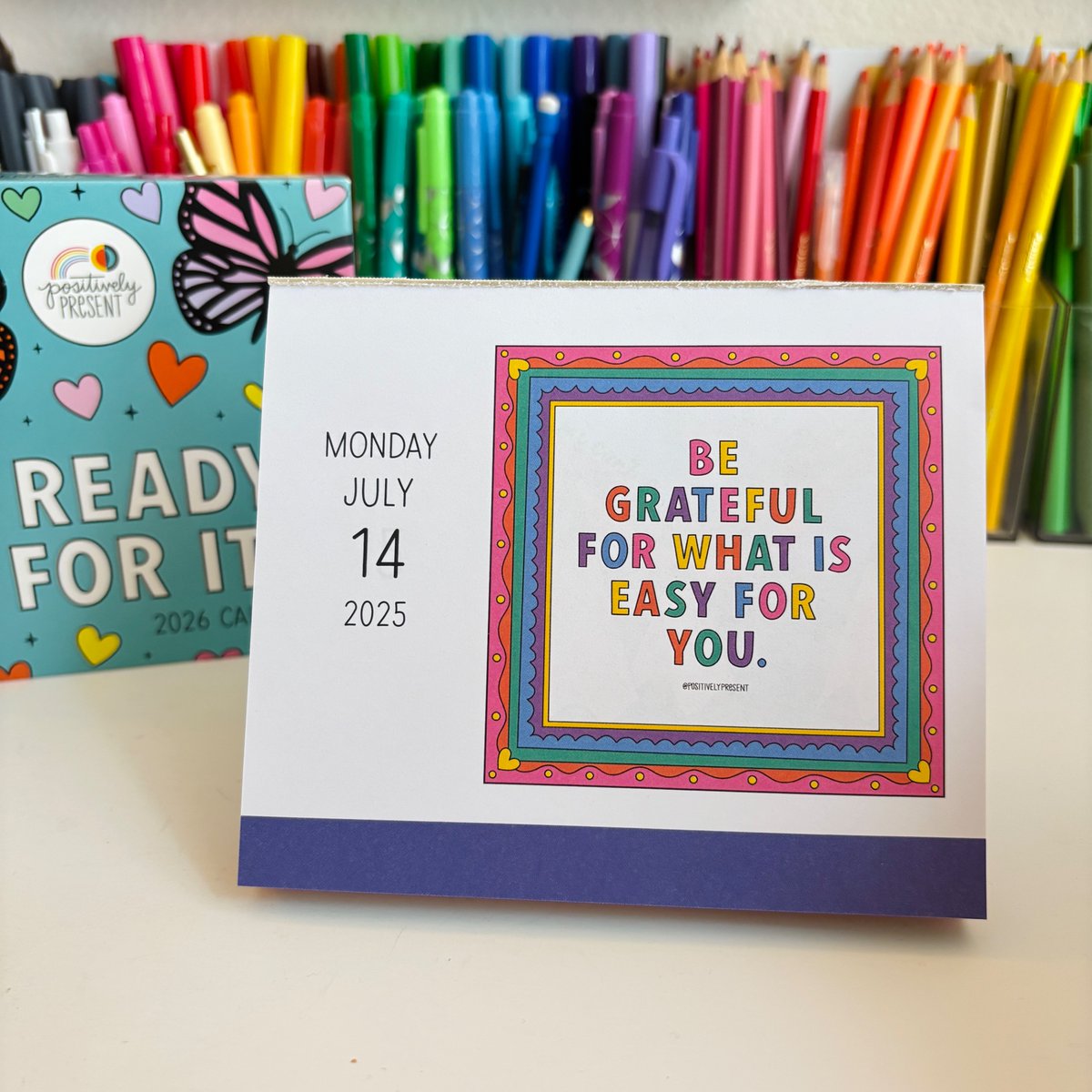 positivepresent's tweet image. The 2026 version of my calendar is on sale today! Get yours here: amzn.to/4dwwRae