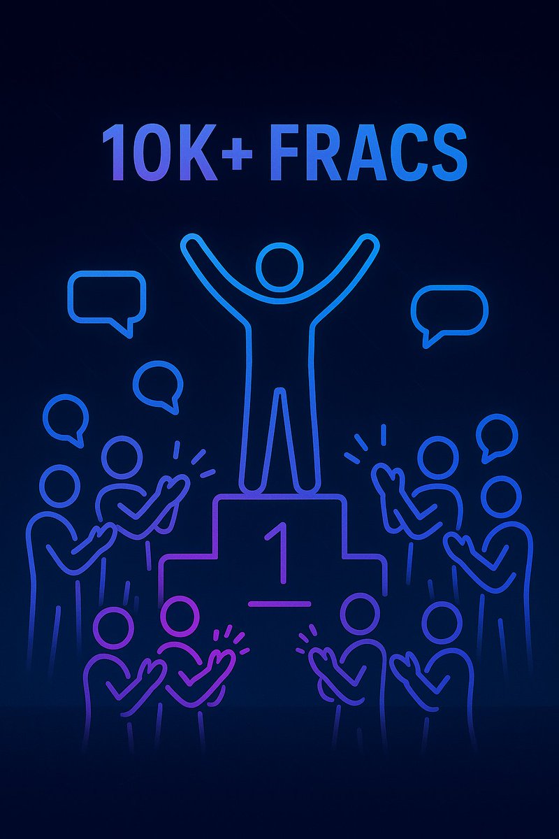 olip_x's tweet photo. Tweet 6/6
FAP God
Reach 10,000 FAPS and earn a 500 FAPS bonus.
How: Host AI Q&As, co-create threads, or share weekly recaps of top learning moments.
Why: Because sharing your wins helps everyone level up together.
@FractionAI_xyz #FAPGod #FAPS https://t.co/PCD0wVsITR
