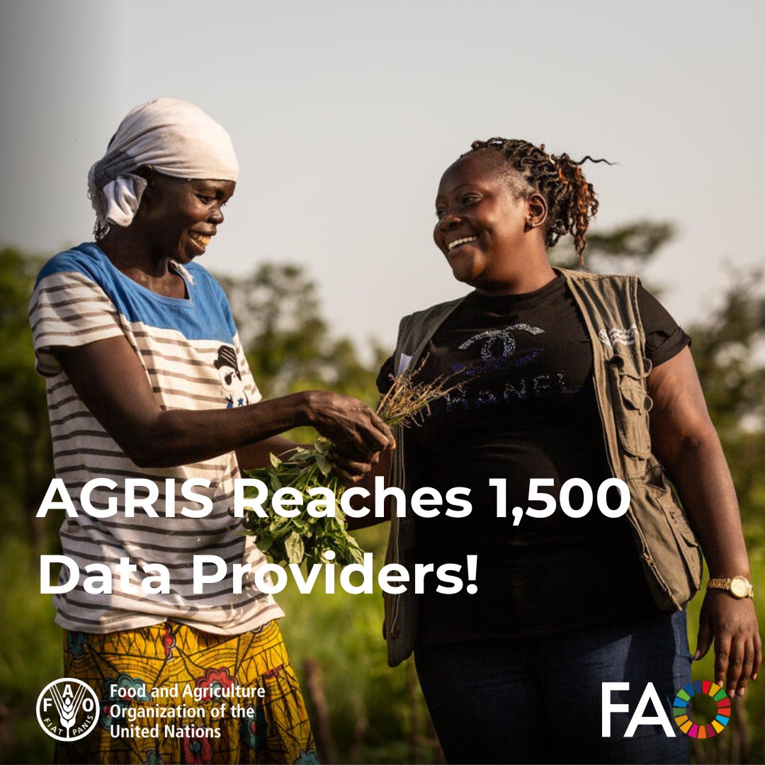 FAOAIMS's tweet image. 🎉 AGRIS hits 1,500 data providers!
With over 15.6 million records in 121 languages, #AGRIS remains one of the world's most trusted and up-to-date databases for agriculture and food research.
🌍 Explore more: fao.org/agris/news/agr…