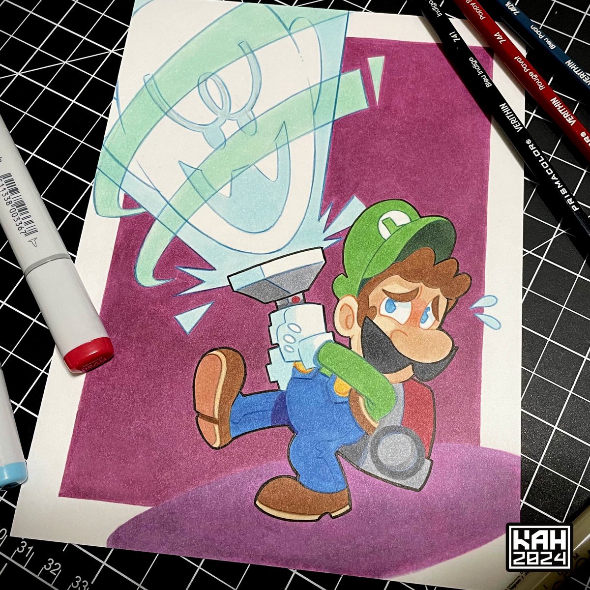 MrHinkleDraws's tweet image. Another spooky Monday has arrived! 👻 #Luigi is here to suck up those bad vibes 💨 Drawn in 2024
#MrHinkleDraws #Art #FanArt #Nintendo #SuperMario #LuigisMansion