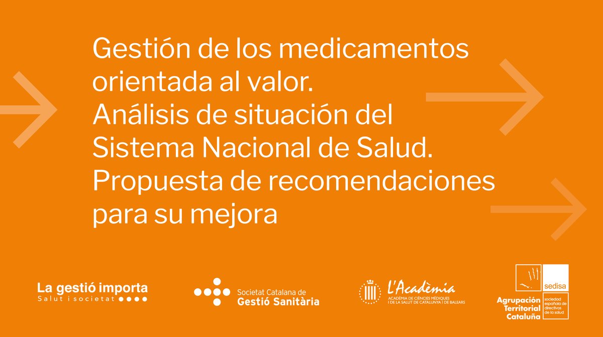 💊 ¿Quieres impulsar acciones para mejorar la orientación de la gestión de la utilización de medicamentos? 

📲 Consulta el documento 'Gestión de los medicamentos orientada al valor' con recomendaciones para aplicar en el SNS vía #Lagestiónimporta

🔗 tuit.cat/5F43f