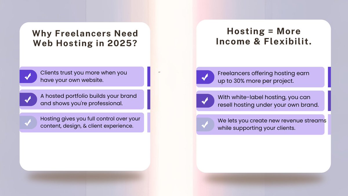 accuwebhosting's tweet image. Being a freelancer in 2025 means more than just delivering work,  it’s about building a professional presence.
With AccuWebHosting, you get the tools to host your portfolio, manage client sites, and even earn more through white-label reselling.

Build your brand, host with…