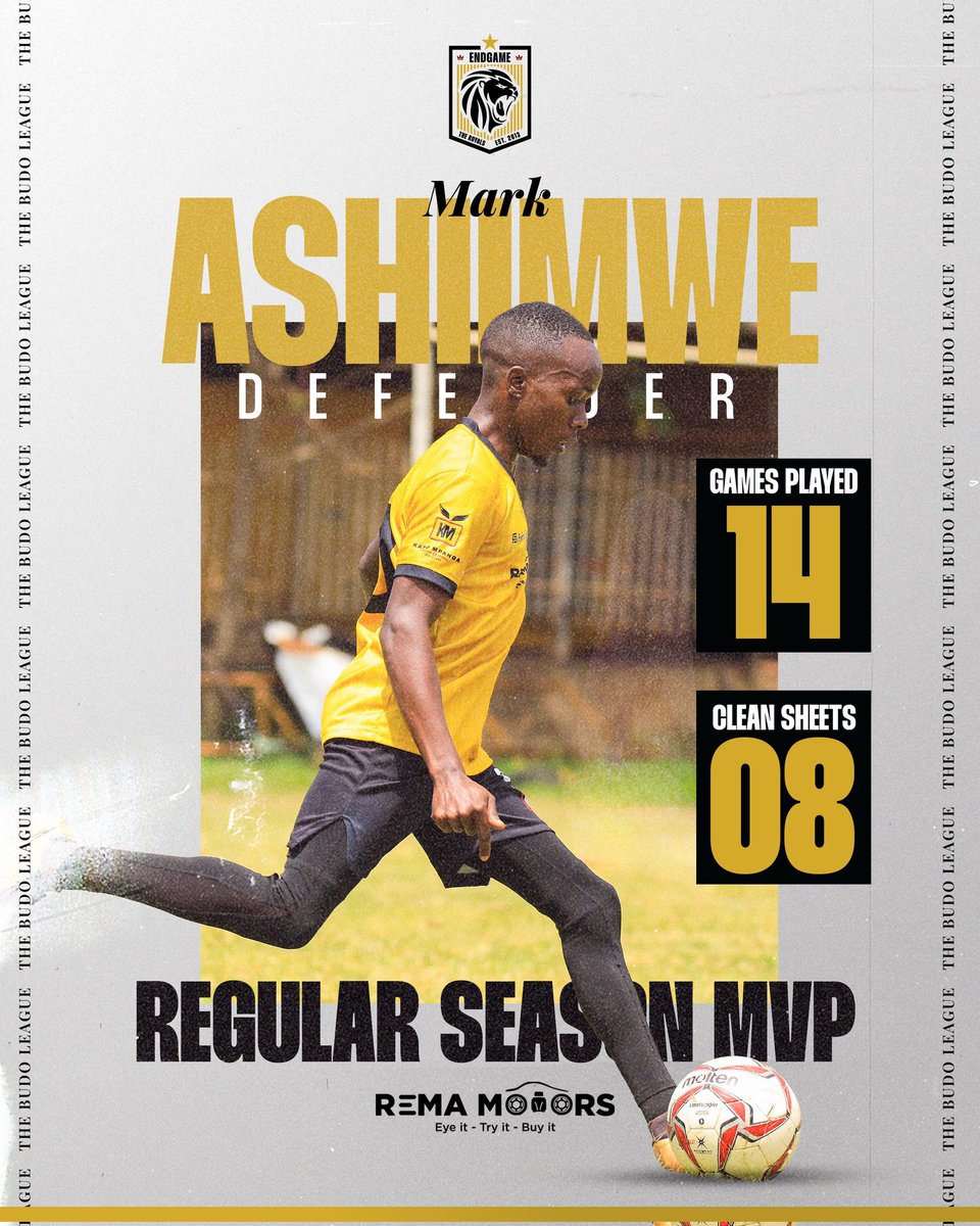 Back-to-Back 😤

Our #RemaMotors Regular Season MVP as voted by the players is Mark Ashiimwe. 

Asked to command the defence this season and what a way to respond! Congratulations, Mark your second MVP award in a row

#TBL8 #TheEndgame