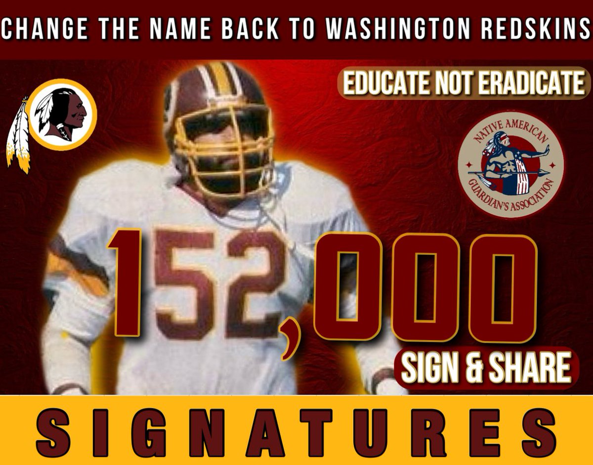 GuardiansNative's tweet image. BREAKING: Petition surpasses 152,000. #NealOlkewicz Fight for #JusticeForTwoGuns #Redskins #OldDC Sign & Share the Petition to Reclaim the Redskins ➡️ change.org/reclaimthereds…