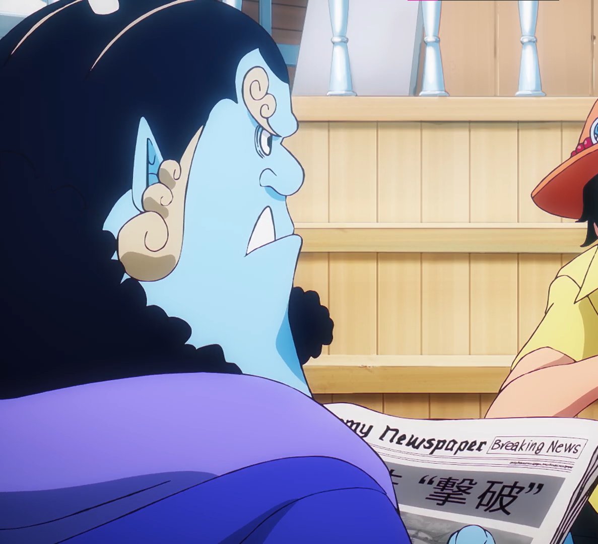 LeeSunnar's tweet image. Jinbe comes back in Kuma&apos;s flashback and looking gorgeous as always!! 💙💙🤩🤩