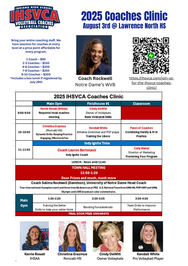 Don't forget to sign up for the IHSVCA coaches clinic! 💪

ihsvca.com/join-us-for-th…
