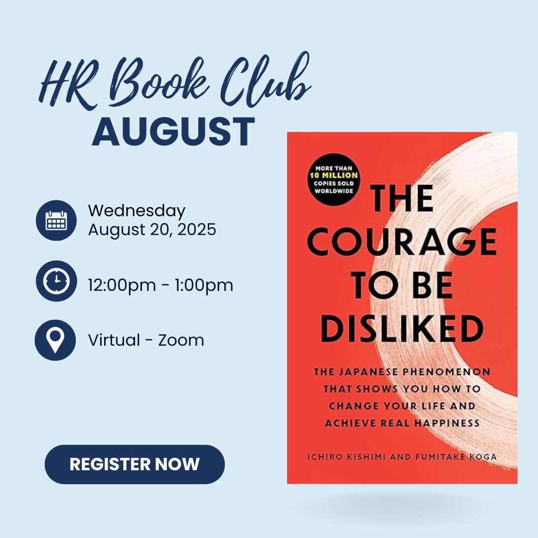 CPHRSK's tweet image. 📚HR Book Club is held the third Wednesday of each month virtually from 12pm - 1pm, to motivate, connect, and foster self-growth while building a stronger HR community. 

To learn more, visit ow.ly/1kUb50WfCp5

#BookClub #CPHR #HR #HumanResources #PeopleLeadingBusiness