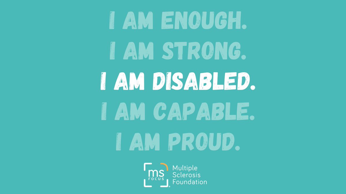 Disability doesn’t define your worth — but your strength, resilience, and pride do. 💪

This #DisabilityPrideMonth, we honor everyone with #MS who identifies as disabled.

💛 You are enough.
🌟 You matter.

🔁 Reshare to show your pride + support. #MSFocus