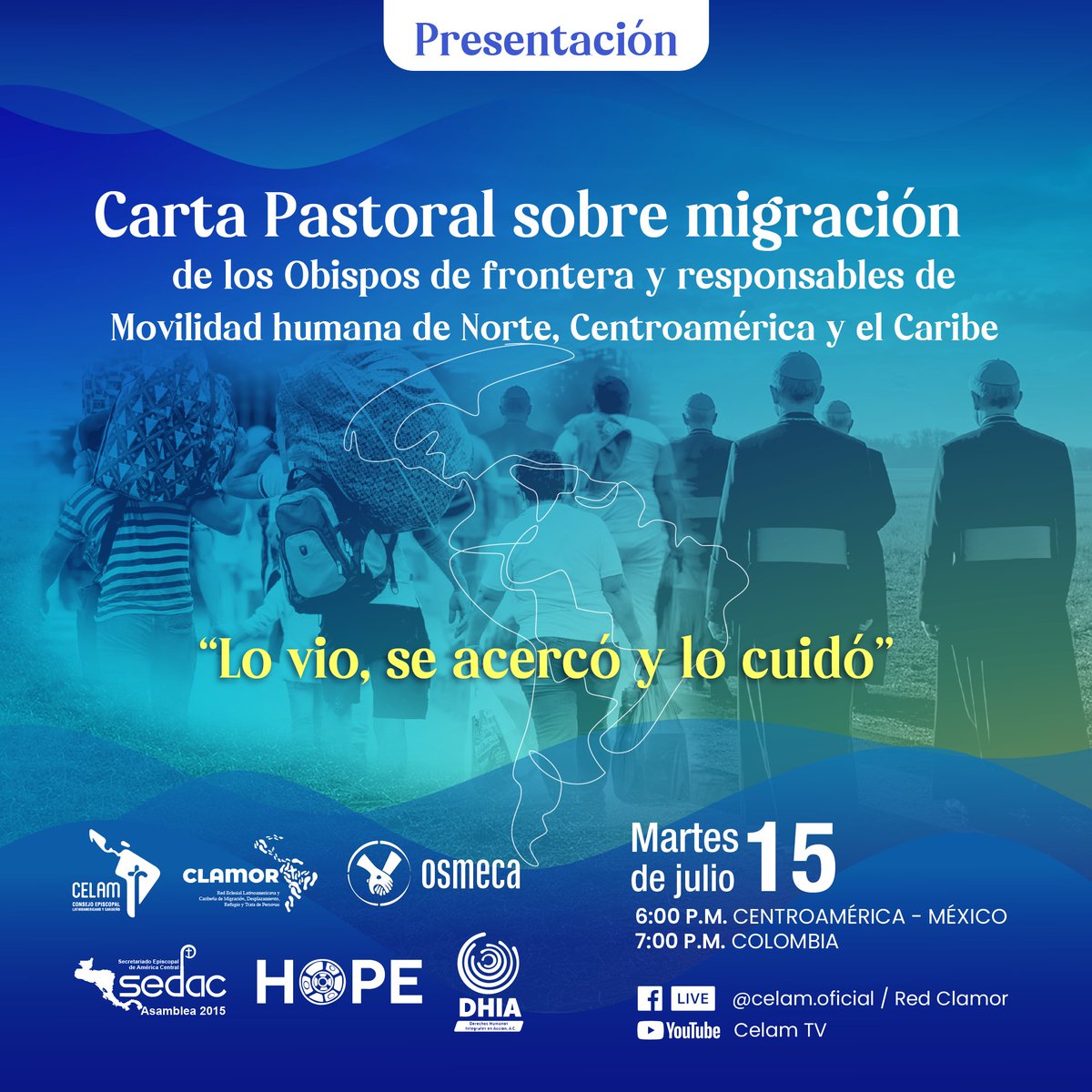 📷📷 Repaso a la carta pastoral sobre migración y refugio

Publicada en noviembre de 2024 durante la 82.ª Asamblea del Sedac, la carta “Lo vio, se acercó y lo cuidó” sigue vigente.

📷 Para participar interactuando con los panelistas en enlace privado:
streamyard.com/watch/ejyqZGbz…