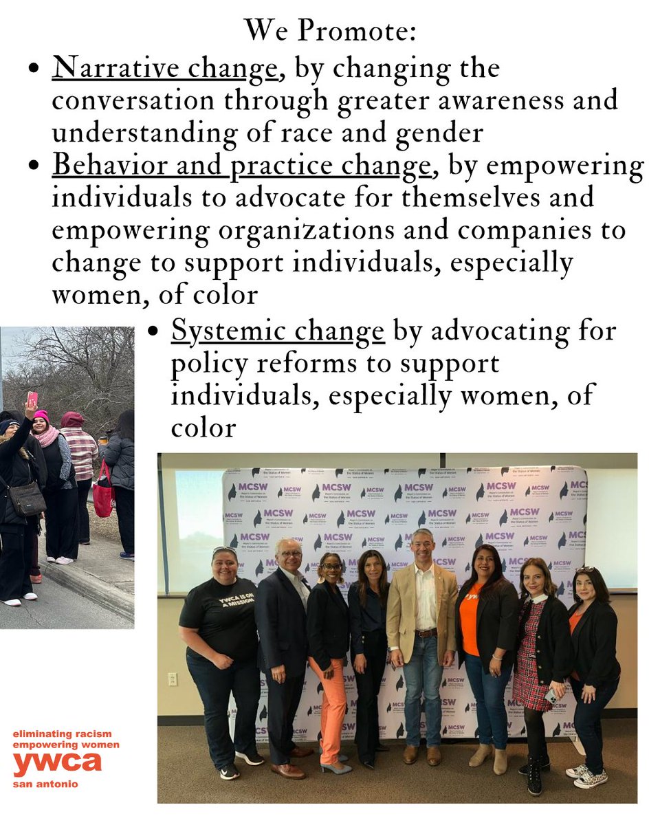 🌟 YWCA San Antonio’s Racial Justice &amp; Gender Equity Institute is committed to creating lasting change through education, dialogue, and action. Learn how you can be part of the movement.

🔗Learn More: ywcasa.org/racial-justice…

#RacialJustice #GenderEquity #BeTheChange #SanAntonio