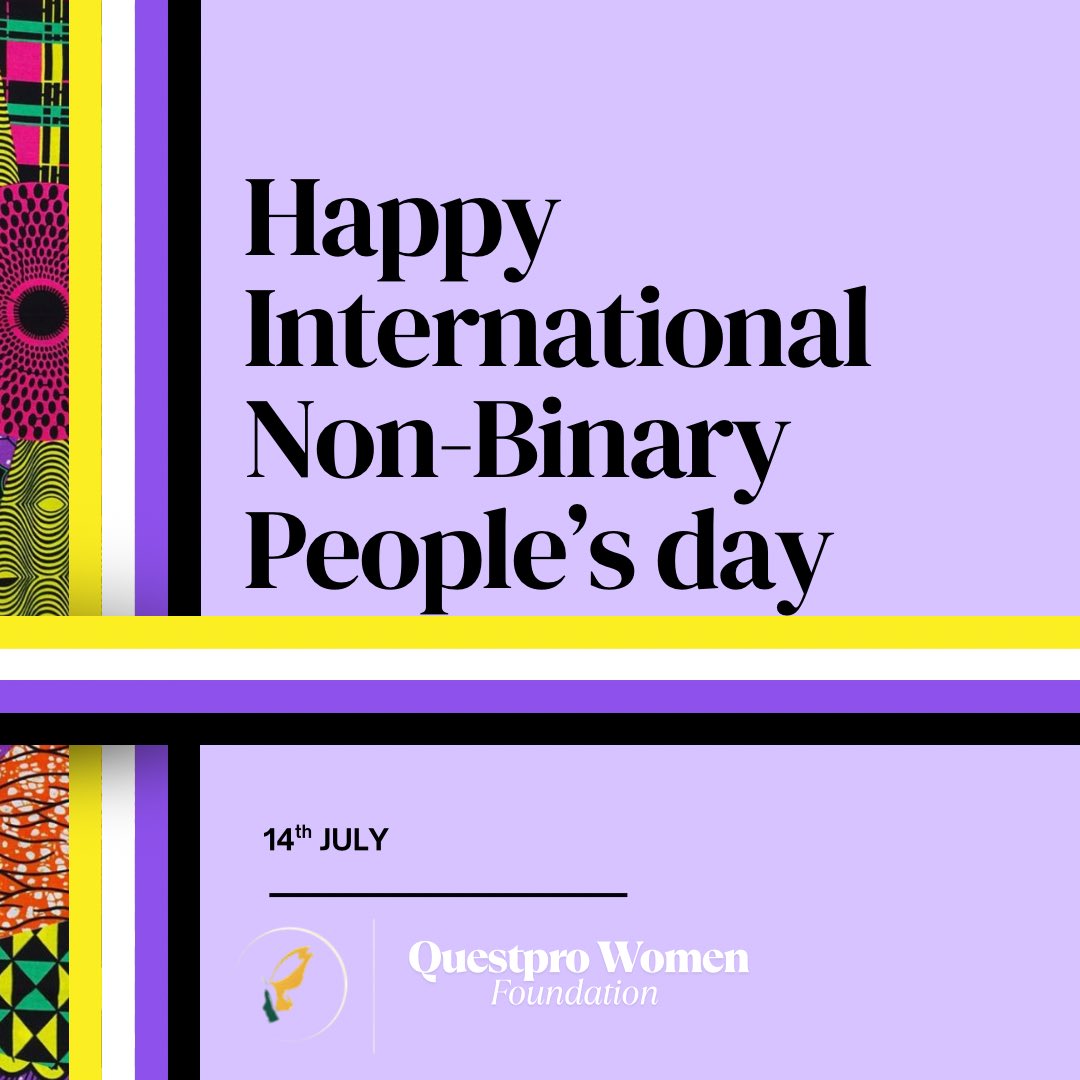 questpro_women's tweet image. Binaries are unAfrican because Africa has a rich cultural heritage that celebrates complexity and multiplicity. Quest Pro Women Foundation celebrates all non-binary people across the African Continent. You powerful, you are loved and you belong 💛🤍💜🖤