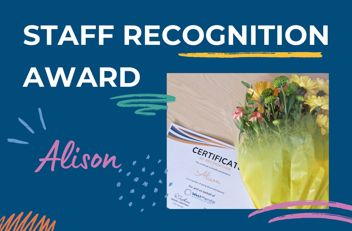 Congratulations to Alison on receiving our Staff Recognition Award 🎉  
 
Alison, one of our Care Co-ordinators, goes above and beyond to ensure patients receive quick and appropriate support, acting with determination when faced with any hurdles.  
 
Well done, Alison 👏👏👏