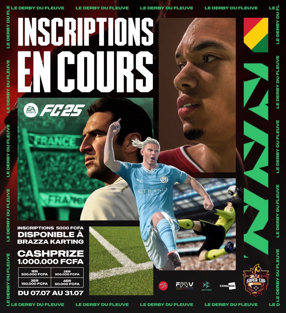 mgd_official__'s tweet photo. BRAZZAVILLE, À VOUS DE JOUER 🇨🇬 ! 🔥

Vous pensez que Brazza a les meilleurs gamers du fleuve ? 🎮
Il est temps de le prouver !
Les inscriptions pour la SUPERCUP sont ouvertes.
Représente ta ville, affronte Kinshasa et vise la légendaire Coupe de Feu ! 🏆 https://t.co/P9QI83z18h