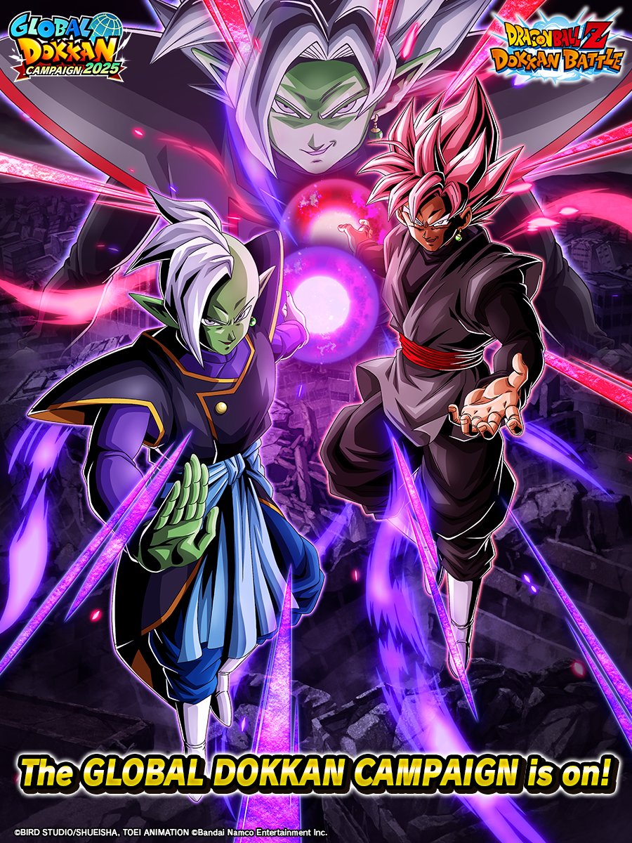 dokkan_global's tweet image. @IntenseDB
Thank you for participating in the campaign! 

You got...
&quot;Zamasu + Goku Black (Super Saiyan Rosé)&quot;!

Let&apos;s keep enjoying the GLOBAL DOKKAN CAMPAIGN 2025!

#GlobalDokkanCampaign #dokkanbattle #dragonball