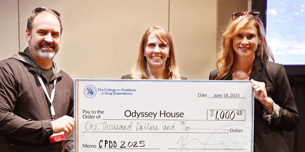 The CPDD Community proudly donated $1,000 to Odyssey House Louisiana during the Annual Meeting! OHL has been providing life-changing care in New Orleans since 1973. 💙 #CPDD2025 #CommunitySupport #OHL