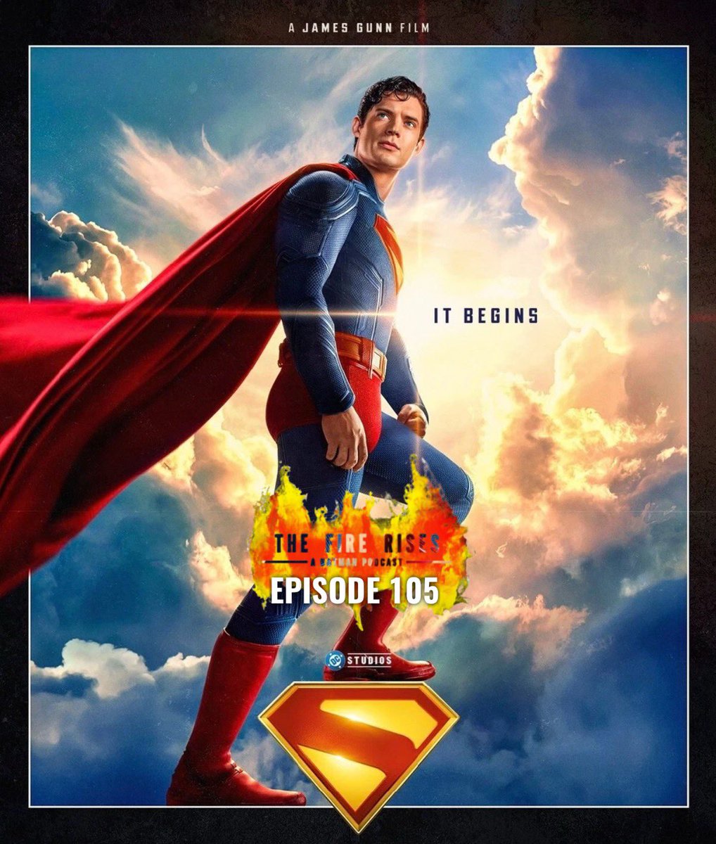 TFRBatPod's tweet photo. 🔥NEW EPISODE!!!🔥
The birth of the DC Universe on the big screen is here! Eric &amp; Joe discuss the new film #Superman on the newest installment of TFR. We have both spoiler free as well as spoiler filled sections on this episode, available now in your feeds! https://t.co/DuXst08H1z