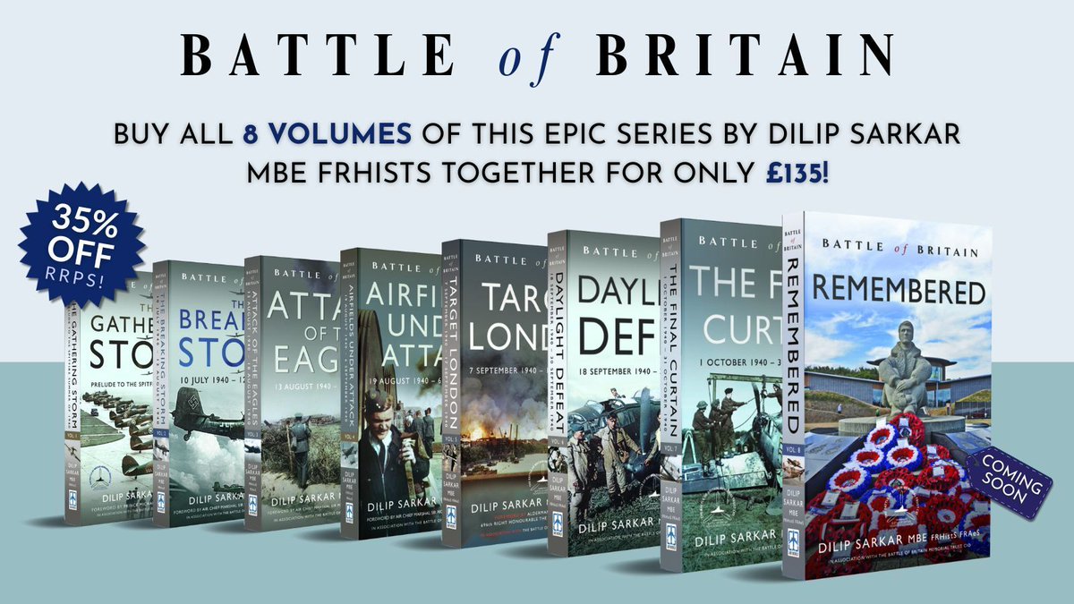 AviationBooksPS's tweet image. πβοΈ Own all 8 volumes of Dilip Sarkarβs Battle of Britain series for only Β£135 and save 35% off! πΈ #BattleOfBritain85
π buff.ly/LnkQSKw