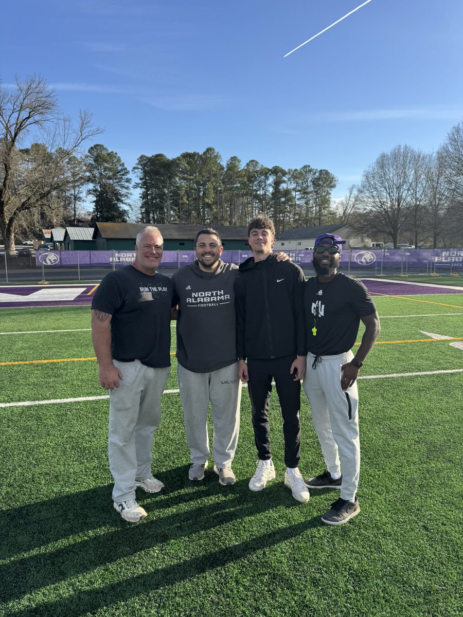 Looking forward to being back at <a href="/UNAFootball/">North Alabama Football</a> this Friday!! 

<a href="/CoachCaraboa/">Brock Caraboa</a> <a href="/Ben_HamnerUNA/">Ben Hamner</a> <a href="/iamErvgotti_21/">Deeandre Ervin.</a> <a href="/BrentDearmon/">Brent Dearmon</a> <a href="/RecruitGeorgia/">Recruit Georgia</a> <a href="/CoachCarmean/">Caleb Carmean</a>