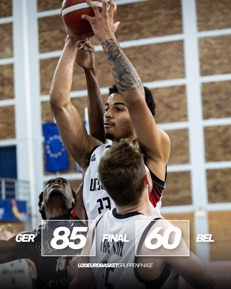 DBB_Basketball's tweet image. Gruppensieg💥
Top-Performer:
Martin Kalu (28 PTS | 7 REB | 30 EFF)
Ben Defty (10 PTS | 13 REB | 4/6 FG)
Jared Grey (18 PTS | 8/13 FG)
•••••
🏀⚫️🔴🟡🔥
#KoerbeFuerD
#FIBAU20