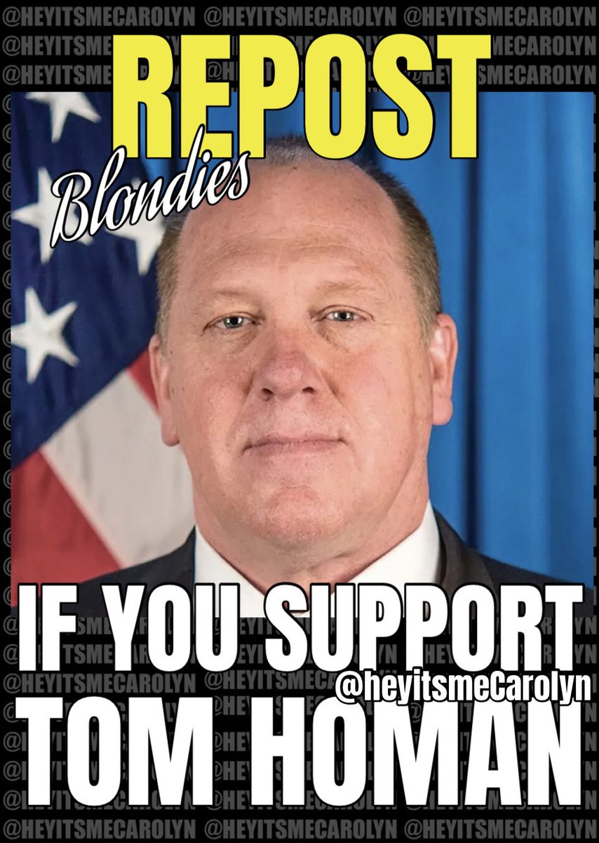 I Support Tom HOMAN 🇺🇸🇺🇸🇺🇸