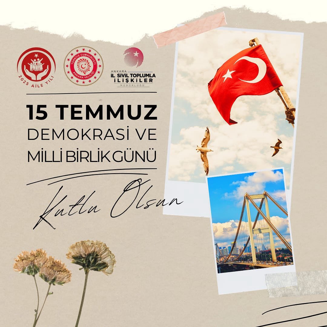 Aziz milletimizin kararlılığı, cesareti, birlik ve beraberlik ruhu; karanlık bir gecenin aydınlık bir sabaha kavuşmasını sağlamıştır. 15 Temmuz şehitlerimiz başta olmak üzere; tüm aziz şehitlerimizi rahmetle, kahraman gazilerimizi şükranla anıyoruz. 🇹🇷 #ZaferinAdıTürkiye