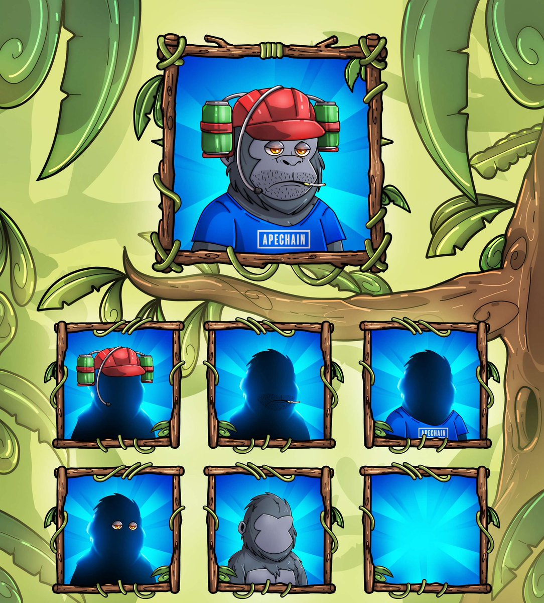 1 kidz nft 🦍 
= 
finally 7 tradeable NFT assets 

1 pfp + 6 traits!