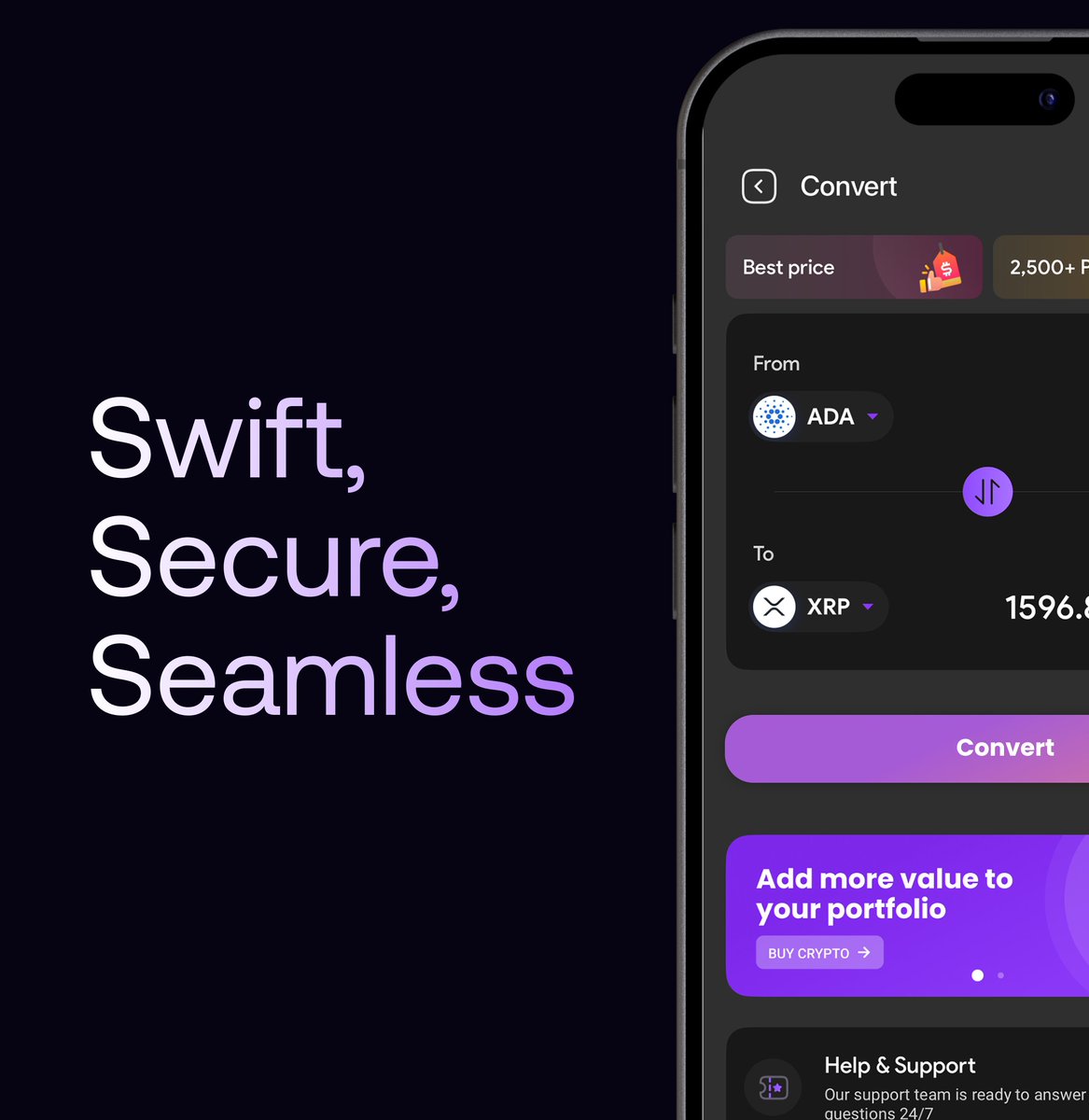 ixfiexchange's tweet image. Effortless, secure, and fast crypto conversions are here.
Convert between 1,000+ trading pairs with deep liquidity.
See live rate quotes, pick your coins, and complete in seconds.