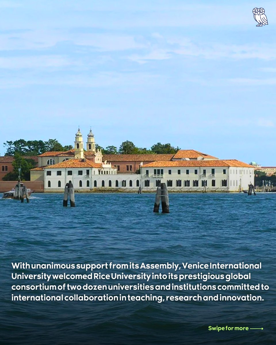 RiceUniversity's tweet image. Rice has joined Venice International University, a global consortium based in Italy. The School of Social Sciences will launch it's first courses through the Global Affairs program, expanding international collaboration and impact. Read more: bit.ly/40Skf7U