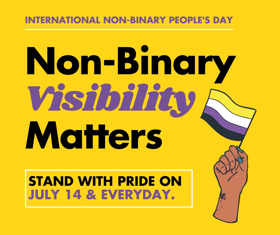 thLGBTvoices's tweet image. Happy International Non-Binary Day 💜✨

Today we celebrate and uplift non-binary voices in Tower Hamlets and beyond. 

Your identity is valid. Your voice matters 🤍 #InternationalNonBinaryDay