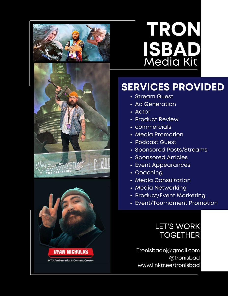 tronisbad's tweet image. Announcement 1! My new media kit for 2025! (it&apos;s July ryan) 

Trying to do more promo work as my schedule is quickly filling up! if you would like to talk rates, ideas and sponsorships, please reach out to me at tronisbadnj@gmail.com

the rest of 2025 is gonna be a  banger year!