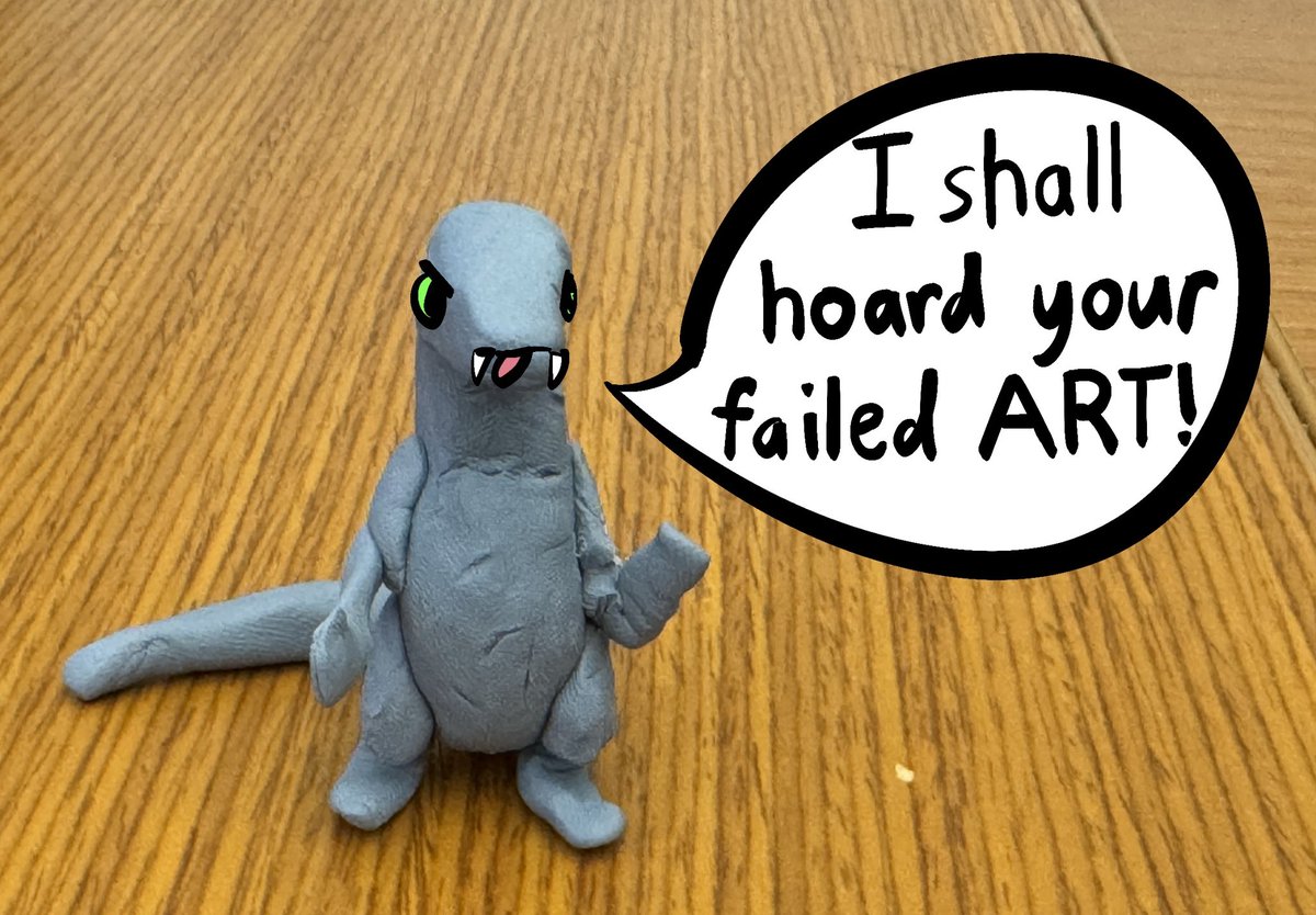 Dragon_Library2's tweet image. Behold the eraser dragon! He is hungry for colored pencil dust!

#dragon #dragonart #art #imbored