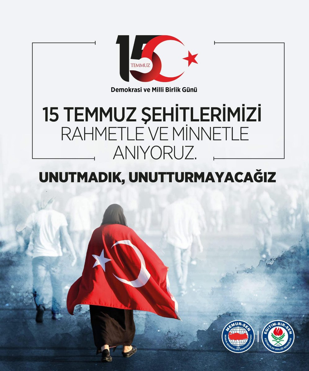Minarelerden yükselen sela ile milletimiz sokaklara indi. 

Tanklara karşı duran o yürekler, Türkiye’yi karanlıktan aydınlığa taşıdı.

15 Temmuz, milletin iradesine sahip çıktığı destansı bir direniştir,

Bu Zaferin Adı Türkiye'dir.

Unutmadık, unutturmayacağız 🇹🇷