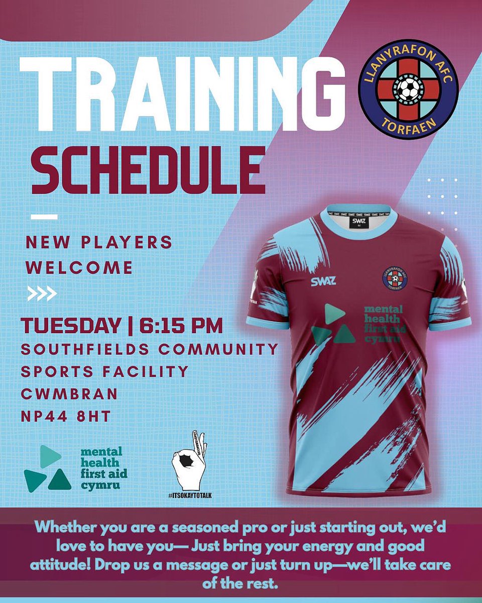 Training tomorrow, old/new players welcome, see you there🫡💙❤️
