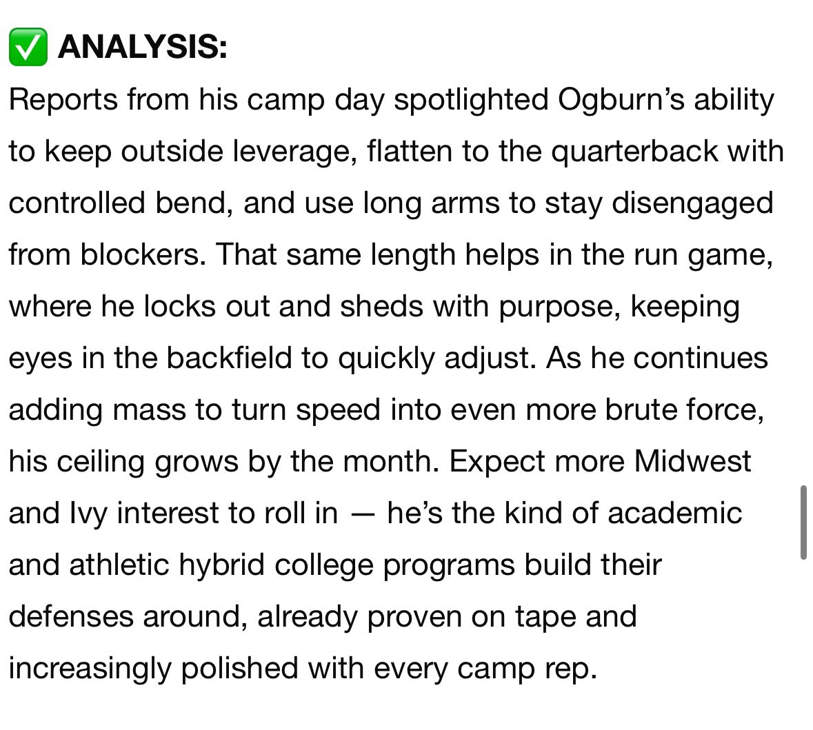 Nolan Ogburn (@nolan_ogburn) on Twitter photo Appreciate the write up <a href="/sixstarfootball/">Six Star Football | PLUS+</a>
Wrapping up camp season this weekend in NY. More work to be done until the season officially starts! Appreciate the write up <a href="/sixstarfootball/">Six Star Football | PLUS+</a>
Wrapping up camp season this weekend in NY. More work to be done until the season officially starts!