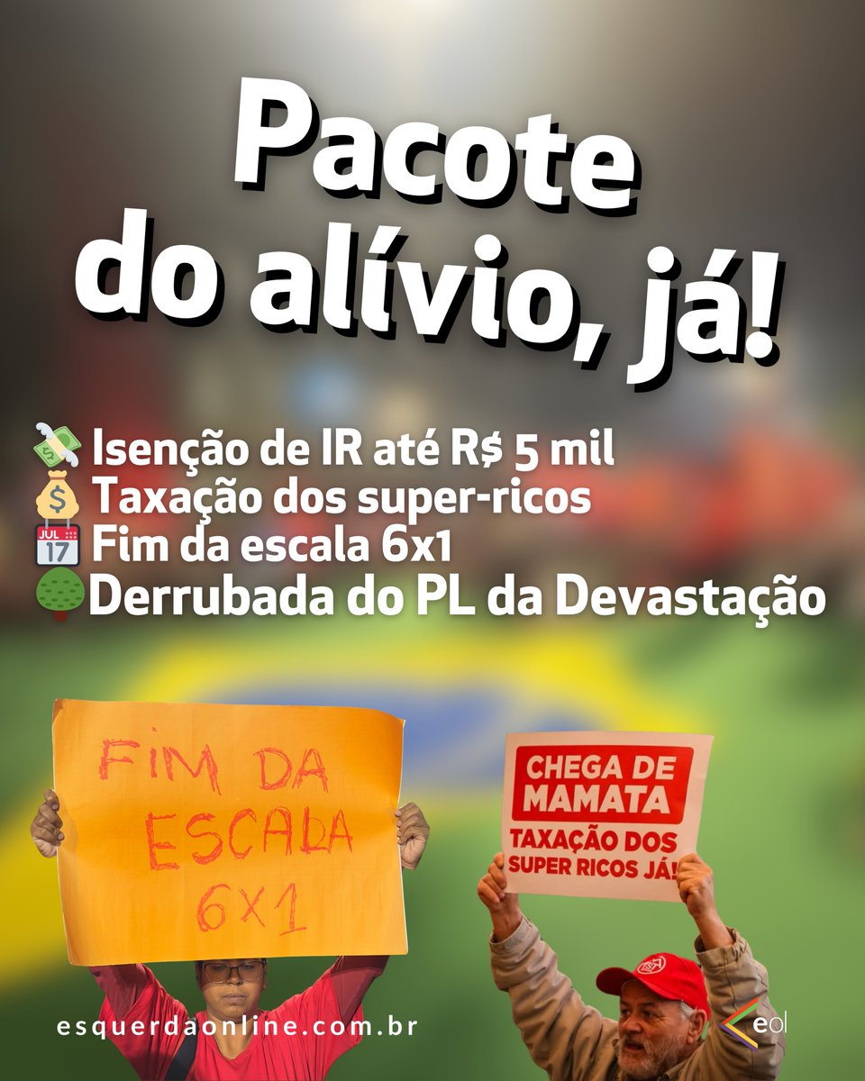 Para ontem!

PACOTE DO ALÍVIO JÁ!
CONGRESSO PELO POVO!