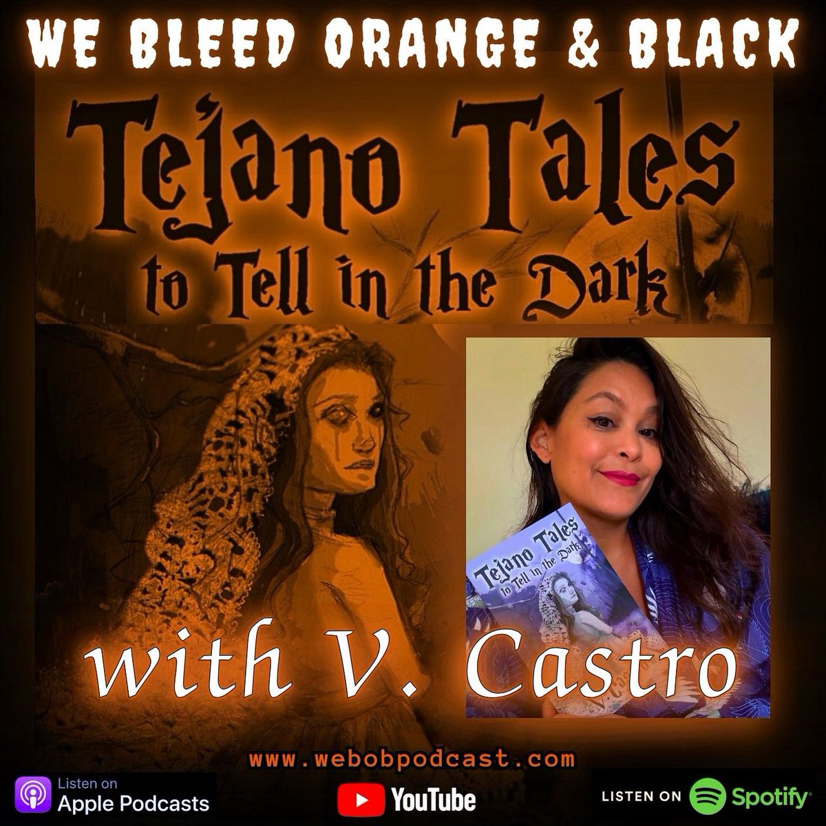 EPISODE 141 – TEJANO TALES TO TELL IN THE DARK with V. Castro
 
We chat with V. Castro about folklore, cryptids, modern horror for kids, Santa’s cousin and her new book TEJANO TALES TO TELL IN THE DARK!