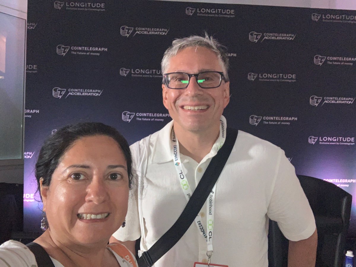 <a href="/Cointelegraph/">Cointelegraph</a> <a href="/EthCC/">EthCC - Ethereum Community Conference</a> <a href="/pbrody/">Paul Brody prbrody.eth</a> <a href="/ambresoub/">Ambre Soubiran</a> <a href="/0xMarcB/">Marc | Polygon Labs (💜,⚔️, ※)</a> <a href="/borgetsebastien/">Sebastien 🏞</a> <a href="/lreasor/">Liliana Reasor</a> (CEO of <a href="/aeternafi/">AeternaFi Labs</a> and <a href="/SupraFin_global/">SupraFin</a>) loved the <a href="/Cointelegraph/">Cointelegraph</a> Longitude event at #EthCCCannes! Fantastic to see so many great minds from Ethereum, L2s, and DeFi all in one place. And always a pleasure catching up with <a href="/pbrody/">Paul Brody prbrody.eth</a> from EY – great insights as ever!