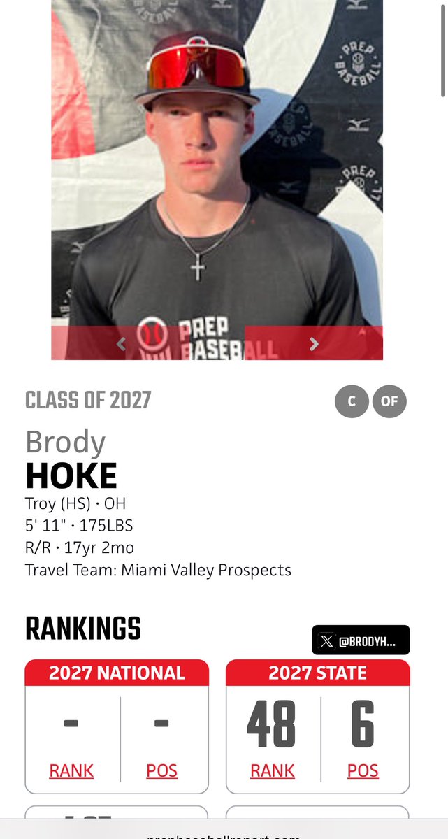 Thank you <a href="/PrepBaseballOH/">Prep Baseball Ohio</a> and <a href="/weldyprep/">Kyle Weldon</a> for the updated ranking!!!