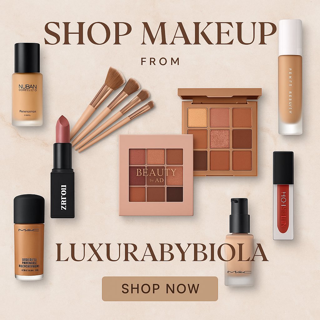 You can now shop your authentic makeup and skincare products from us at the comfort of your home. 

Send a dm or WhatsApp 08167426066 

Delivery is nationwide 

Please repost 🙏