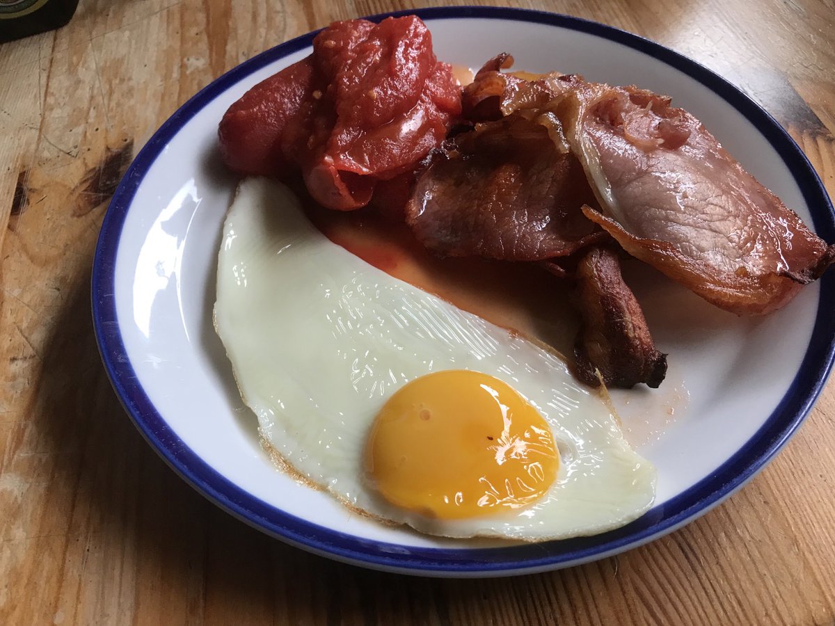 Monday night dinner, Bacon,egg &amp; tomato’s :)