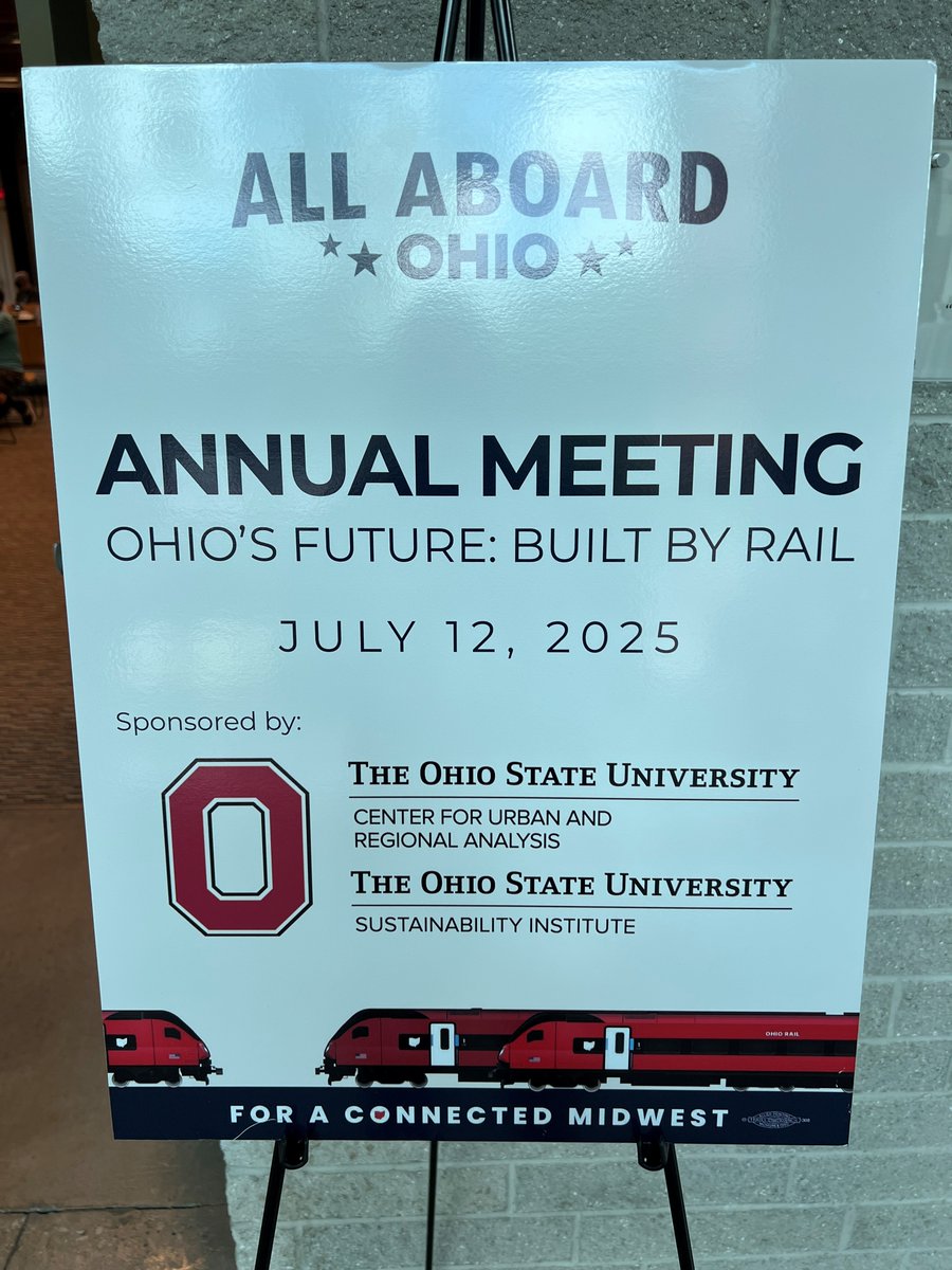 CURA | Ohio State (@osucura) on Twitter photo On Saturday, CURA was pleased to sponsor and attend the <a href="/AllAboardOhio/">All Aboard Ohio</a> annual meeting on the future of passenger rail in Ohio. Thanks to the organizers and speakers for an inspiring and informative event! On Saturday, CURA was pleased to sponsor and attend the <a href="/AllAboardOhio/">All Aboard Ohio</a> annual meeting on the future of passenger rail in Ohio. Thanks to the organizers and speakers for an inspiring and informative event!